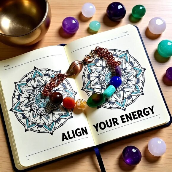 7 Chakra Bracelet | Semi-Precious Stones | OOAK Handmade Spiritual Jewelry - Picture 5 of 13